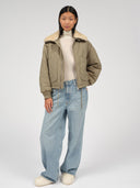 Groene bomber jacket linda