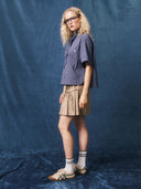Blauwe geruite blouse naomi