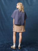 Blauwe geruite blouse naomi