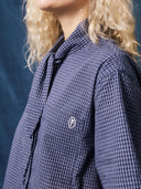 Blauwe geruite blouse naomi