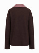 Bruine sweater met alpaca mogami