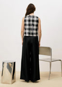 Zwarte pantalon met glans lynn