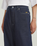 Donkerblauw denim jort patti clean edge