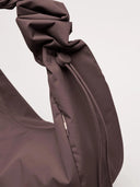 Bruine tas moon bag ruffle