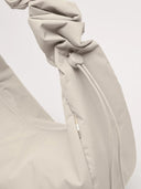 Beige tas Moon bag ruffle