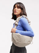 Beige tas Moon bag ruffle