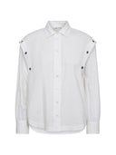 Witte button sleeve blouse