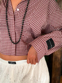Rood geruite blouse musa