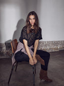 Zwarte kanten shirt summer lace