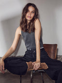 Zwarte jeans flip waist