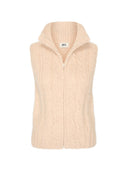 Zacht alpaca gilet met rits chaleco elisa