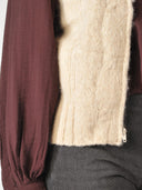 Zacht alpaca gilet met rits chaleco elisa