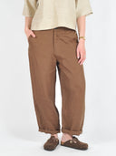 Bruine linnen broek leila