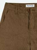 Bruine linnen broek leila