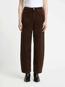 Bruine corduroy broek leila