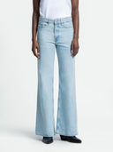 Blauwe wide leg jeans jane