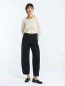 Zwarte barrel jeans leila