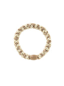 Beige haarelastiek met glitter