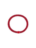 Donkerrood haarelastiek met glitter