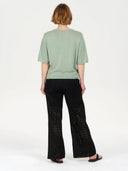 Groene gebreide top camille