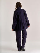 Donkerblauwe wollen blazer ophelia coat