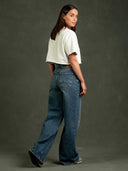 Wide leg jeans harper starlit indigo lengte 32