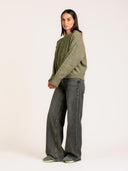 Oversized gebreide trui rose