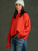 Oversized gebreide trui rose
