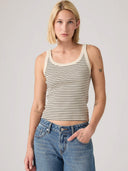 Gestreepte essential ribbed tanktop