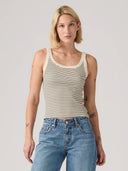 Gestreepte essential ribbed tanktop