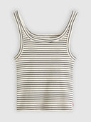 Gestreepte essential ribbed tanktop