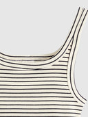 Gestreepte essential ribbed tanktop