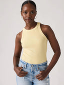Gele essential racer tanktop