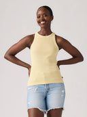Gele essential racer tanktop