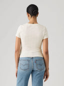 Pointelle henley t-shirt