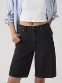 Donkergrijze baggy dad jorts
