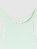 Lichtblauwe racer tanktop