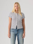 Gestreepte button-through top rory
