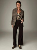 Geruite blazer camaron