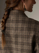 Geruite blazer camaron