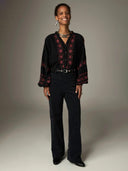 Geborduurde blouse davinia