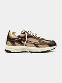 The re-run sneakers cracked brown