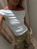 Off-shoulder top himamd