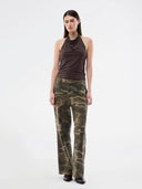 Broek met camouflage print athenemd