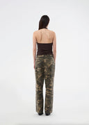 Broek met camouflage print athenemd