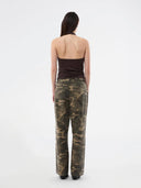 Broek met camouflage print athenemd