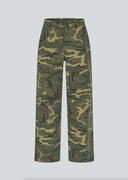 Broek met camouflage print athenemd