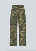 Broek met camouflage print athenemd