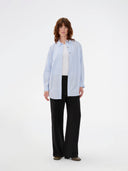 Lichtblauw gestreepte blouse rowanmd