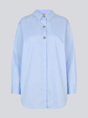 Lichtblauw gestreepte blouse rowanmd